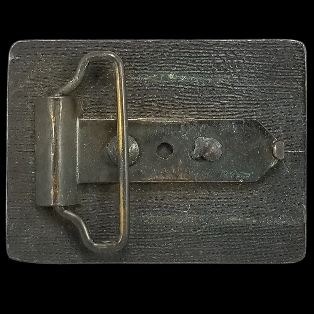 Pride in Farming VIS-Vita Belt Buckle Vintage Brass Farm‎ Animal Country Western